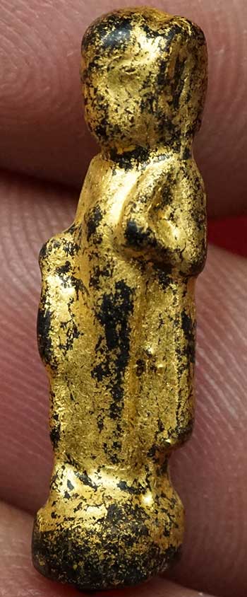 พระสีวลี เนื้อผงสมุกใบลานลงรักปิดทอง วัดชนะสงคราม กรุงเทพ ปี245x