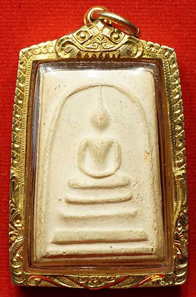 พระสมเด็จ 100ปี วัดระฆังโฆสิตาราม กรุงเทพ ปี2515 พิมพ์ใหญ่ บล็อคไข่ปลาเลือน เลี่ยมกรอบเงินชุบทอง พระสมเด็จ 100ปี วัดระฆังโฆสิตาราม กรุงเทพ ปี2515 พิมพ์ใหญ่ บล็อคไข่ปลาเลือน เลี่ยมกรอบเงินชุบทอง