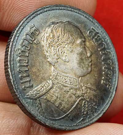 เหรียญหนึ่งบาท รัชกาลที่ 6 หลังช้างสามเศียร ปี พ.ศ.2460