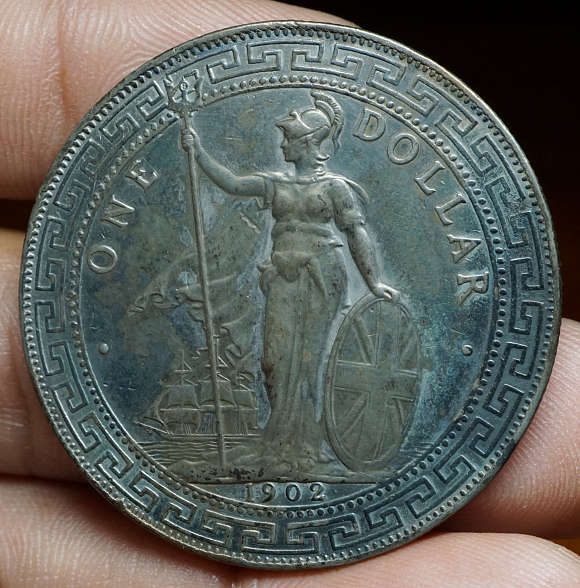 เหรียญบริทิชเทรดดอลลาร์ ปี1902 สหราชอาณาจักร เนื้อเงิน เหรียญบริทิชเทรดดอลลาร์ ปี1902 สหราชอาณาจักร เนื้อเงิน