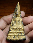 พระว่านจำปาศักดิ์ ศิลปะเชียงรุ้งฐานบัวฟันปลา ปิดทองเดิมมาแต่ในกรุ