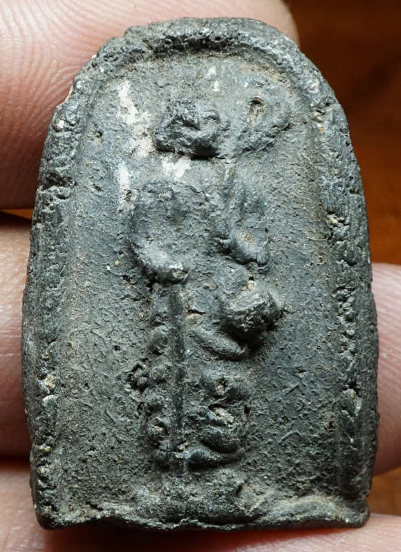 พระสีวลี วัดประสาทบุญญาวาส จ.กรุงเทพ ปี2506 พิมพ์เล็บมือใหญ่ (นิยมและหายากมาก) เนื้อดำ