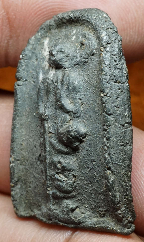 พระสีวลี วัดประสาทบุญญาวาส จ.กรุงเทพ ปี2506 พิมพ์เล็บมือใหญ่ (นิยมและหายากมาก) เนื้อดำ