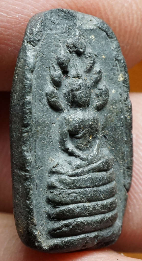 พระนาคปรก อาจารย์ชุม ไชยคีรี ปี2497 ออกสมณานัมบริหาร (วัดญวน สะพานขาว) กรุงเทพ เนื้อดำ