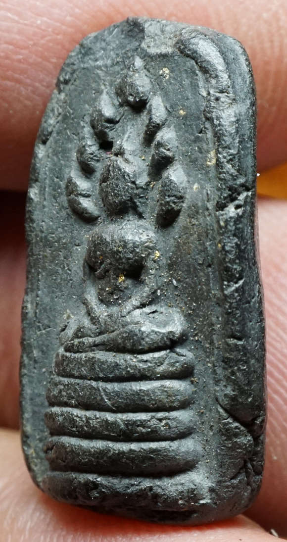 พระนาคปรก อาจารย์ชุม ไชยคีรี ปี2497 ออกสมณานัมบริหาร (วัดญวน สะพานขาว) กรุงเทพ เนื้อดำ